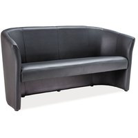 Charity 3-sits soffa - Svart (PU) Charity 3-sits soffa - Svart (PU)