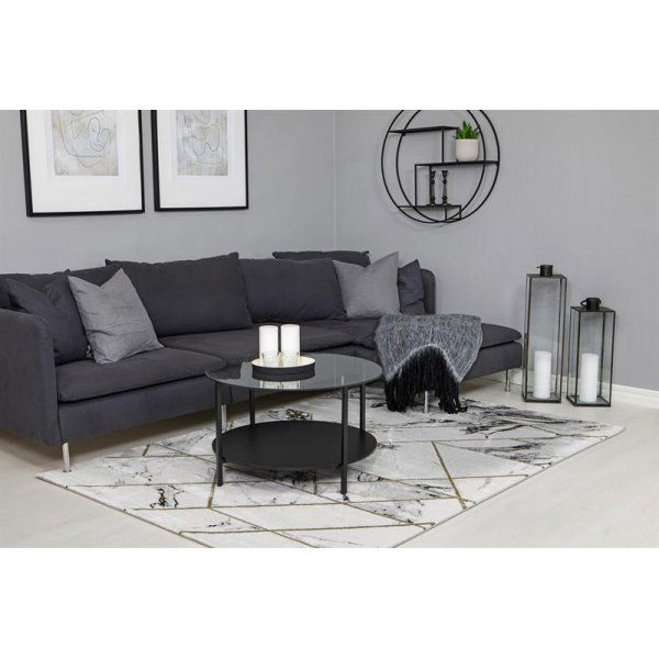 Maskinv�vd matta Diamond Marble - Guld