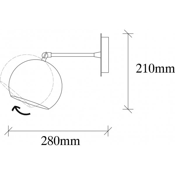 Sivani wandlamp 709 - Zwart