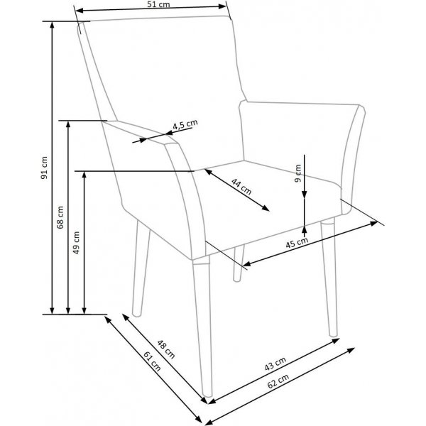 Chaise de salle à manger Erica - Gris foncé Chaise de salle à manger Erica - Gris foncé
