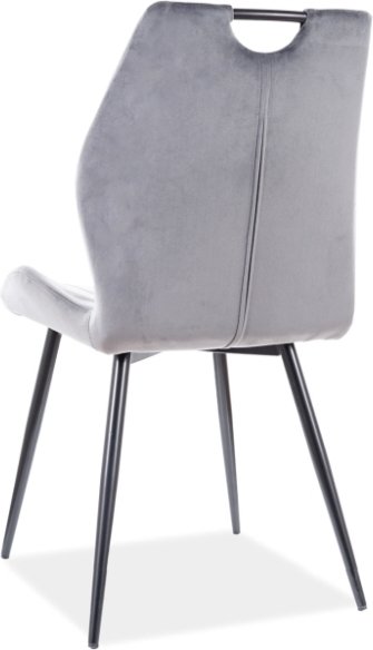 Chaise de salle à manger Bethlehem - Velours gris Chaise de salle à manger Bethlehem - Velours gris