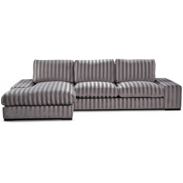 Scirocco divansoffa 3-sits XL 305 cm - Mobus silver stripe