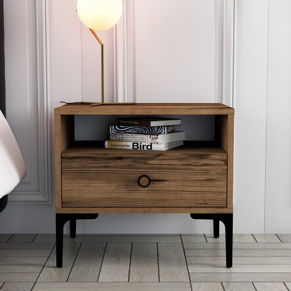 Lissabon nachtkastje - Walnoot