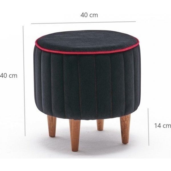 Lindy sittpuff - Antracit/rosa Lindy sittpuff - Antracit/rosa