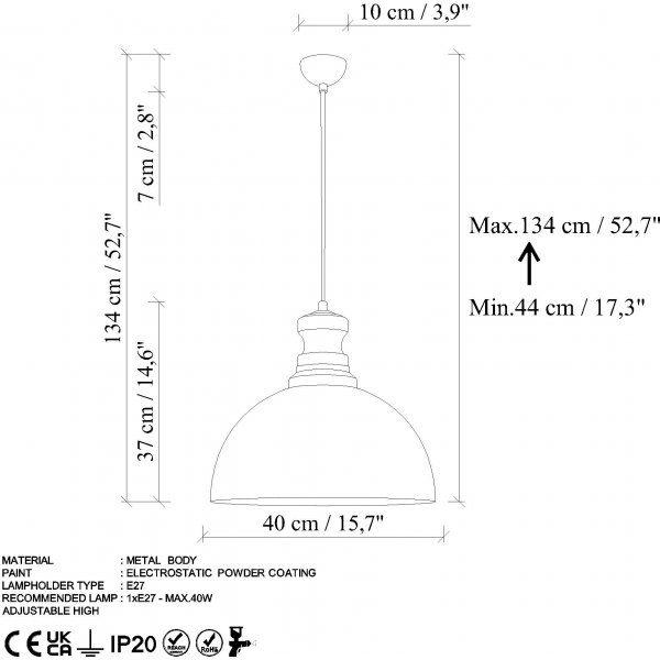 Plafonnier Vignette 228 - Vintage Plafonnier Vignette 228 - Vintage