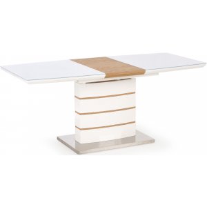 Mervin utdragbart matbord 140-180 cm - EK / Vit högblank