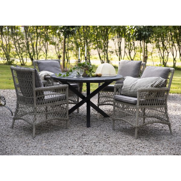 Utebord Ø112 cm svartlaserad - Scottsdale Utebord Ø112 cm svartlaserad - Scottsdale
