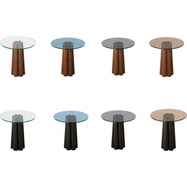 Table basse Thales Ø50 cm - Noyer/bleu Table basse Thales Ø50 cm - Noyer/bleu