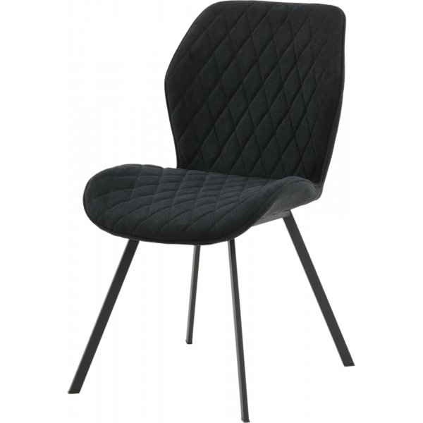 Chaise de salle à manger Greta - Tissu noir Chaise de salle à manger Greta - Tissu noir