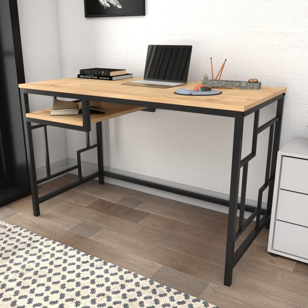 Bureau Kennesaw 120 x 60 cm - Noir/chêne Bureau Kennesaw 120 x 60 cm - Noir/chêne