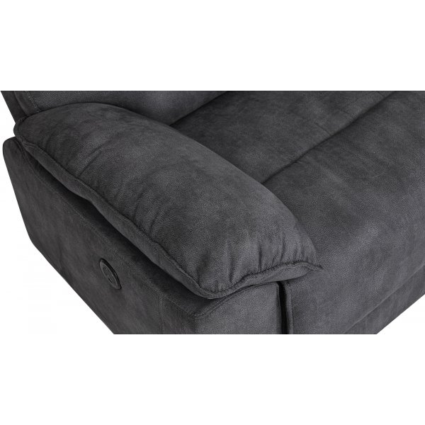 Canap 3 places inclinable lectrique rglable - Gris