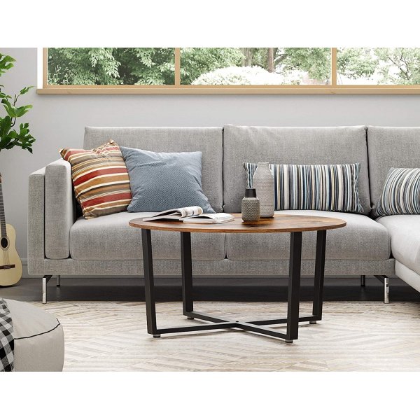 Table basse Beppe Ø88 cm - Marron/noir Table basse Beppe Ø88 cm - Marron/noir