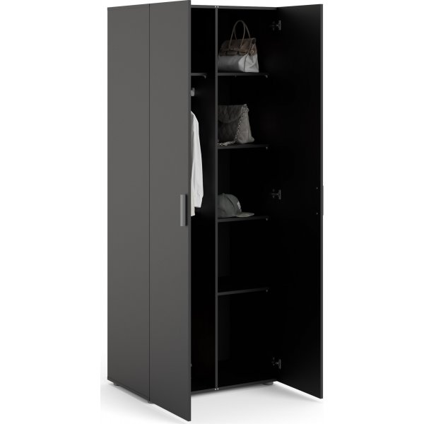 Armoire Pepe avec 2 portes - Noir Armoire Pepe avec 2 portes - Noir