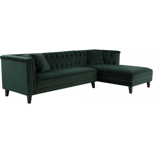 Soffa med divan grön sammet - Bellas Soffa med divan grön sammet - Bellas