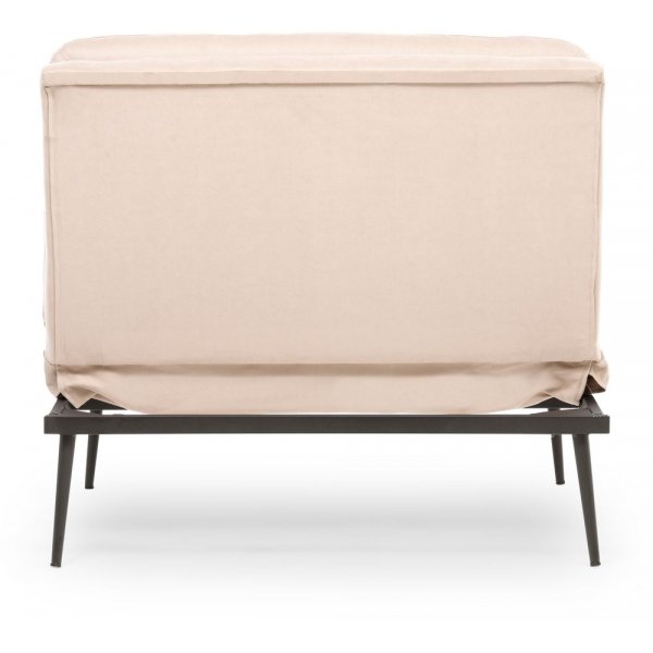 Kulperöd fåtölj med bäddfunktion - Beige Kulperöd fåtölj med bäddfunktion - Beige