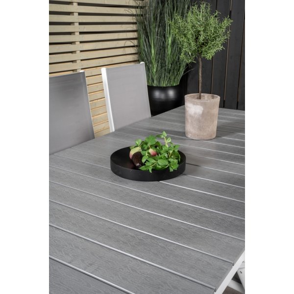 Levels utematgrupp med 6 st Break positionsstolar - Grå/Vit Levels utematgrupp med 6 st Break positionsstolar - Grå/Vit