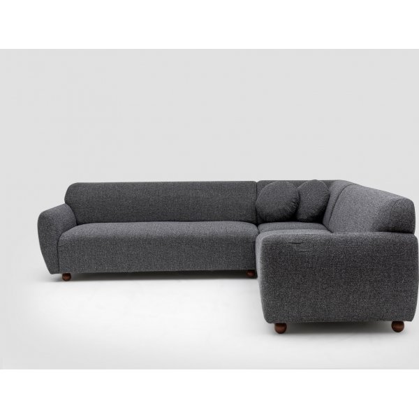 Canapé d'angle Eddy - Gris foncé Canapé d'angle Eddy - Gris foncé