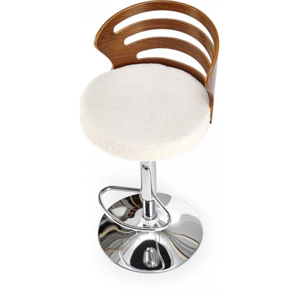 Tabouret de bar Pelican 109 - Crème/noyer Tabouret de bar Pelican 109 - Crème/noyer