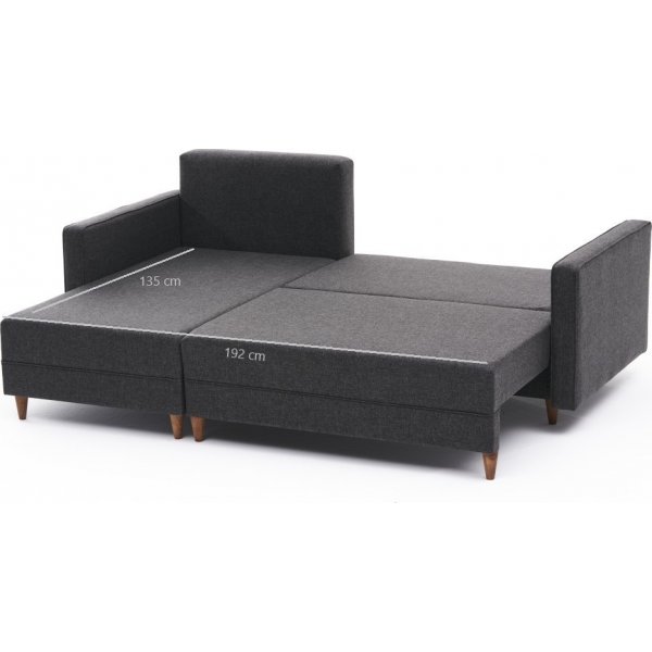 Aydam slaapbank links - Antraciet Aydam slaapbank links - Antraciet