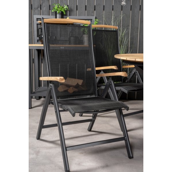 Mexico utematgrupp med 6 st Panama stolar - Svart/Natur Mexico utematgrupp med 6 st Panama stolar - Svart/Natur