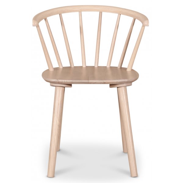 PiPi matgrupp, runt matbord 150 cm inkl 4 st Dalsland karmstolar - Whitewash + 4.00 x Stolsdyna