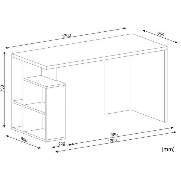 Laban skrivbord 120x60 cm - Vit/cordoba Laban skrivbord 120x60 cm - Vit/cordoba