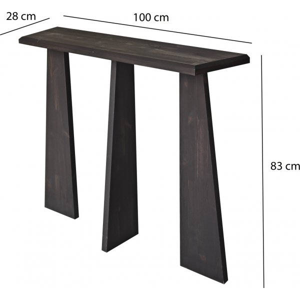 Cleopatra avlastningsbord 100 x 28 cm - Antracit