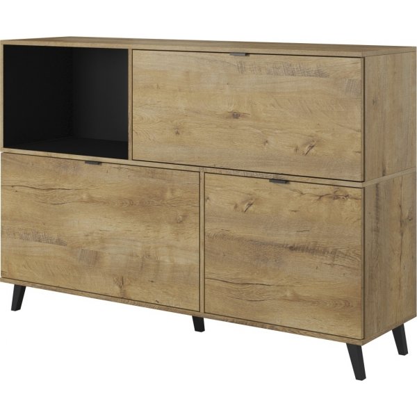 Armoire Intel - Chêne/noir Armoire Intel - Chêne/noir