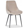 Eetgroep Plaza, marmeren tafel met 4 Theo velvet stoelen - Beige/Grijs/Zwart + Vlekverwijderaar voor meubels