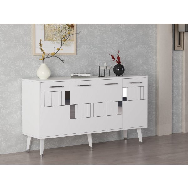 Buffet Moda - Blanc/argent Buffet Moda - Blanc/argent