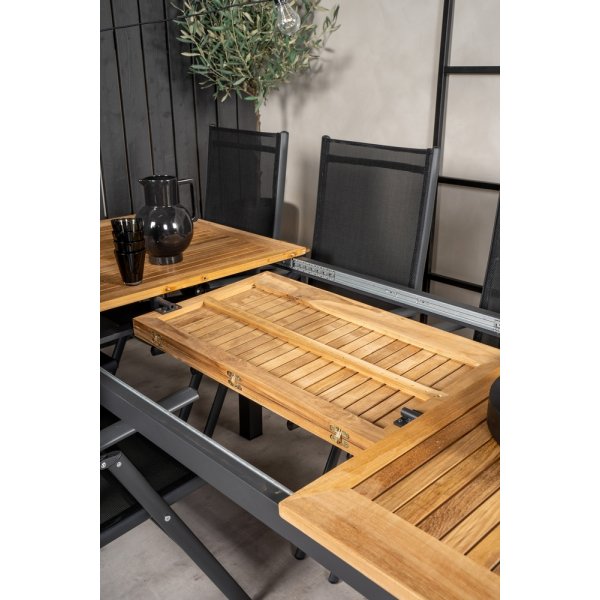 Panama matbord 160 x 90 cm - Svart/Natur