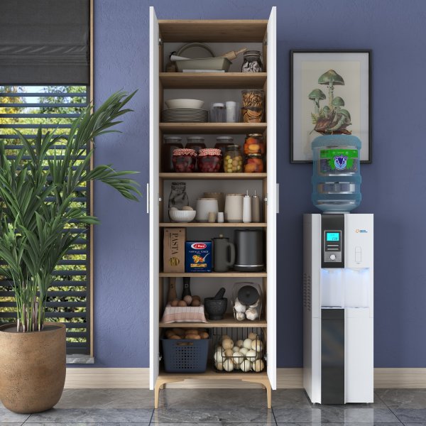 Armoire Jericho 102 - Noyer/blanc Armoire Jericho 102 - Noyer/blanc