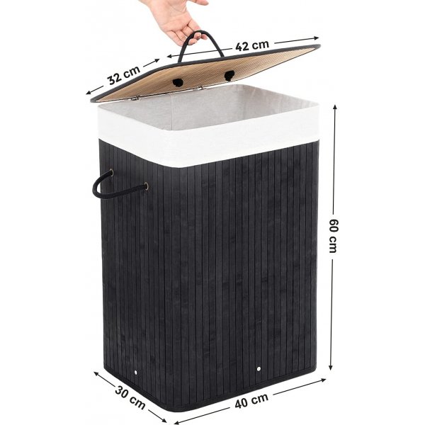 Panier à linge Carolin 72 l - Noir Panier à linge Carolin 72 l - Noir