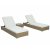 Solsngar 2 st med bord - Natur rotting + Rengringsmedel fr utembler