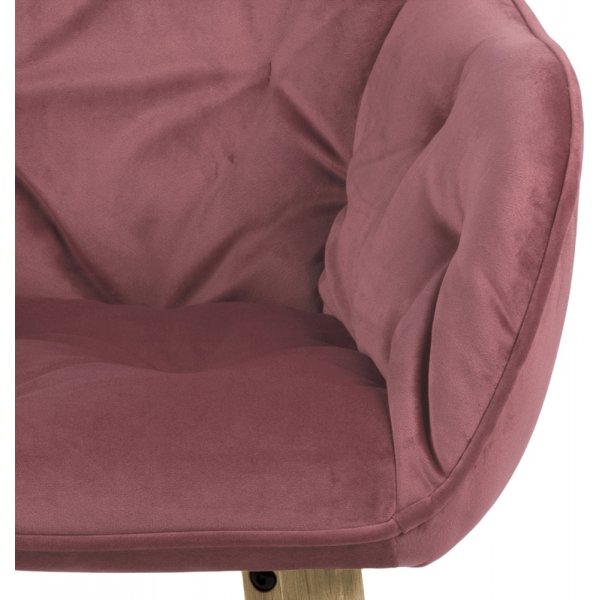 Brooke karmstol - Rosa/ek Brooke karmstol - Rosa/ek