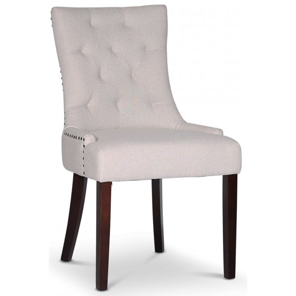 Tuva stol - Beige / Bruna ben + Flckborttagare fr mbler
