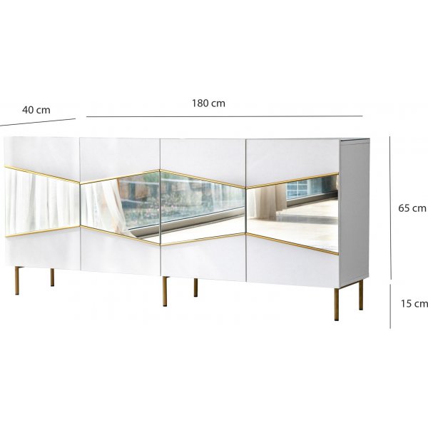 Buffet Nice - Blanc/or Buffet Nice - Blanc/or