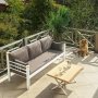Kappis 3-sits utesoffa - Vit/brun
