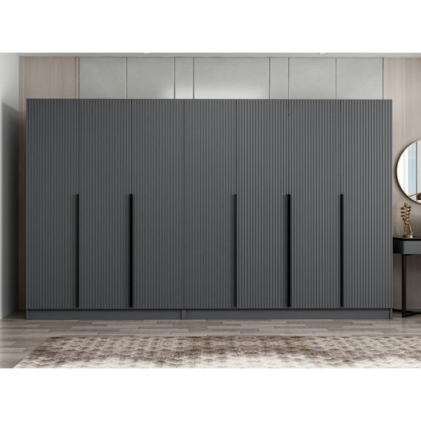 Armoire Cikani 315x52x210 cm, variante B - Anthracite Armoire Cikani 315x52x210 cm, variante B - Anthracite