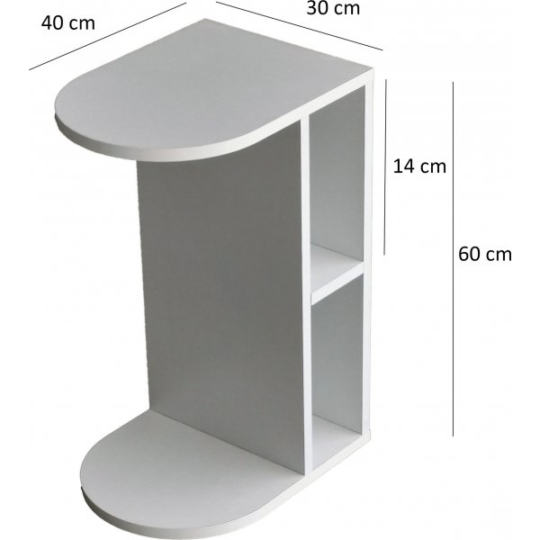 Debra sidobord 30 x 40 cm - Vit Debra sidobord 30 x 40 cm - Vit