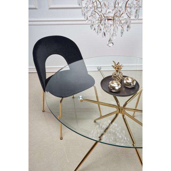 Capo ronde eettafel met gouden poten 110 cm