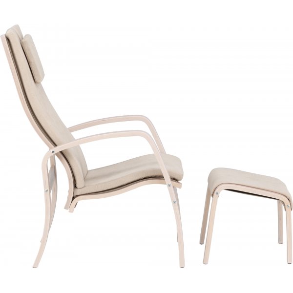 Grötö loungestol - Beige/Whitewash Grötö loungestol - Beige/Whitewash