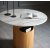 Table basse ronde Arto hauteur 60 cm - Chne / marbre blanc