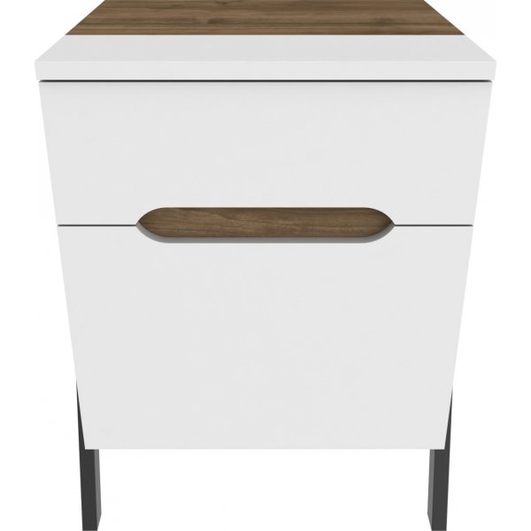 Neva sängbord - Valnöt/vit Neva sängbord - Valnöt/vit