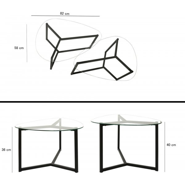 Table d\\\'appoint / table basse Bellisimo en verre Table d\\\'appoint / table basse Bellisimo en verre