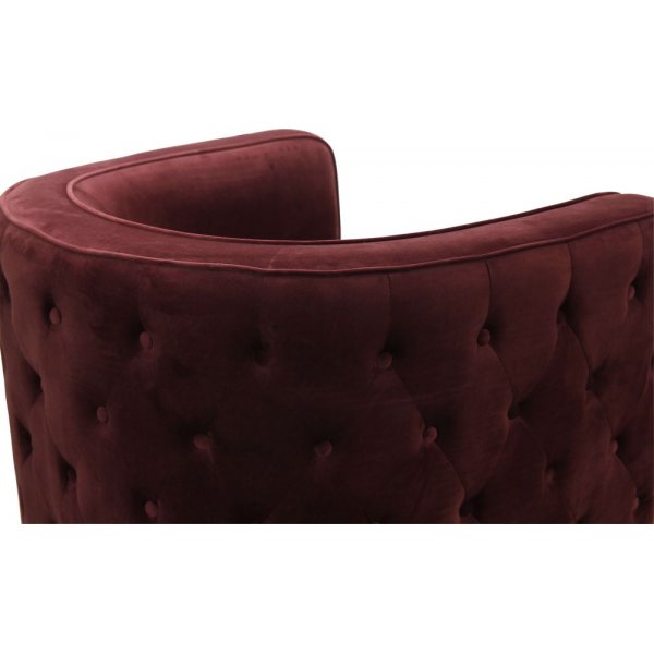 Fastland chesterfield ftlj - Vinrd (Sammet)