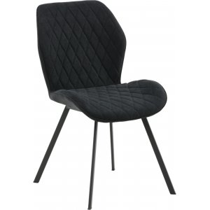 Chaise de salle  manger Greta - Tissu noir