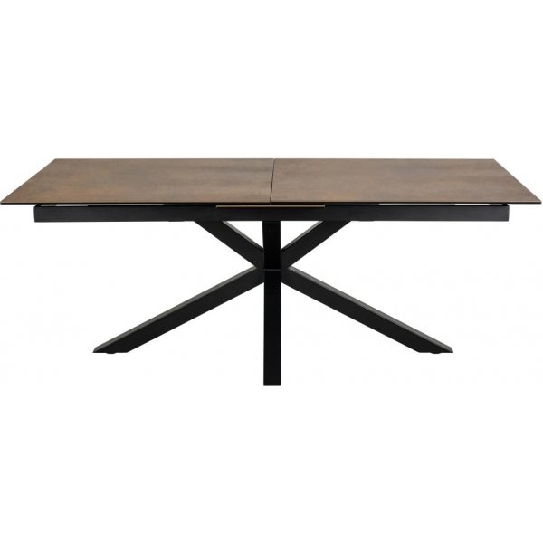 Heaven matbord 200-240 x 100 cm - Brun/matt svart