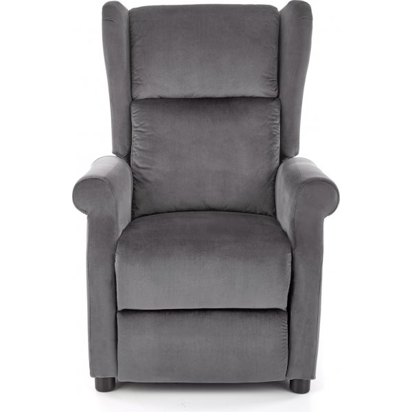 Fauteuil inclinable en velours gris foncé Fauteuil inclinable en velours gris foncé