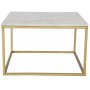 Accent soffbord i marmor 75x75 cm mssingsfrgat underrede